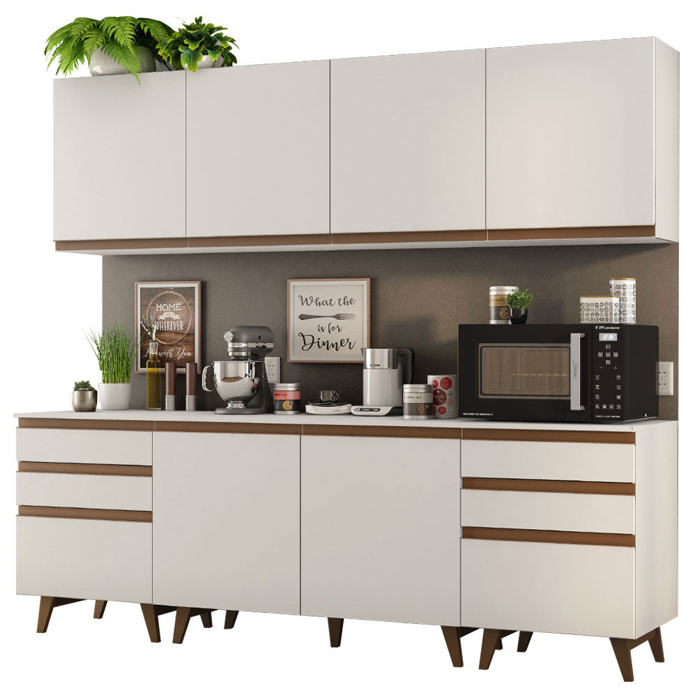Cocina Integral Reims 2.40 m con Encimera Blanco 02