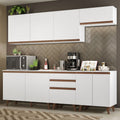 Cocina Integral Reims 2.50 m con Encimera Blanco 01