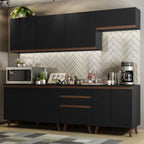 Cocina Integral Reims 2.50 m con Encimera Negro 01