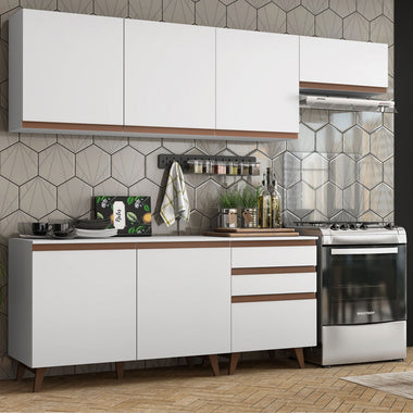 Cocina Integral Reims 2.50 m con Encimera Blanco 02