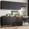 Cocina Integral Reims 2.50 m con Encimera Negro 02