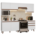 Cocina Integral Reims 2.50 m con Encimera Blanco 09