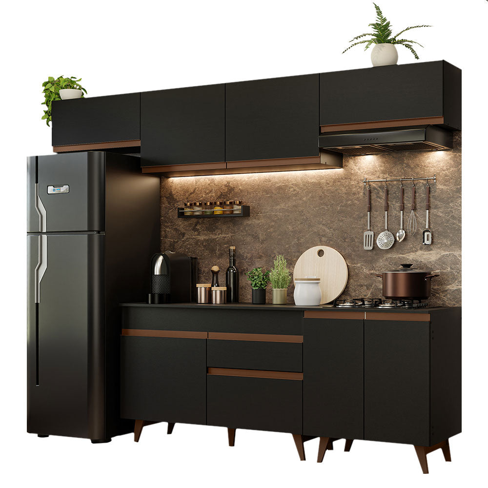 Cocina Integral Reims 2.60 m con Encimera Negro 10
