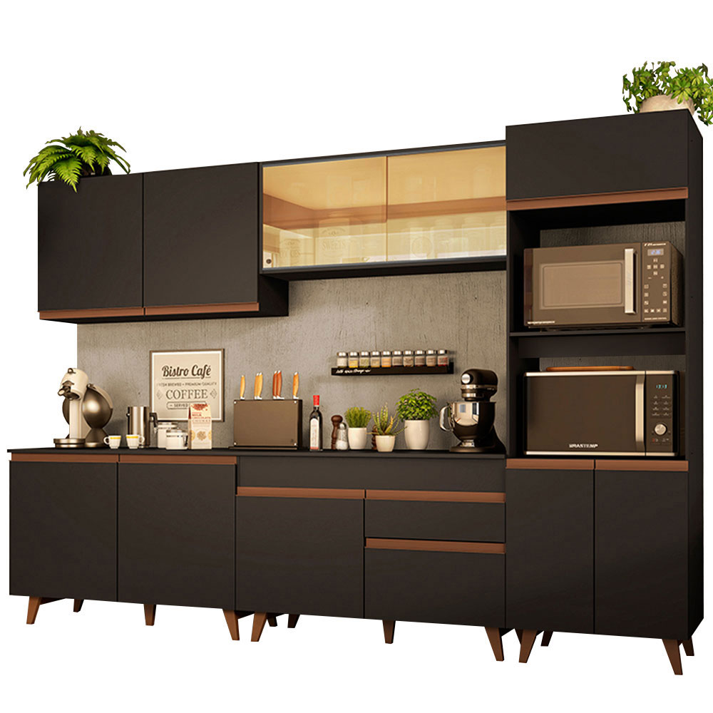Cocina Integral Reims 3.10 m con Encimera Negro 01