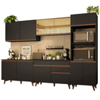 Cocina Integral Reims 3.10 m con Encimera Negro/Marrón 01
