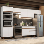 Cocina Integral Reims 3.30 m con Encimera Blanco 01