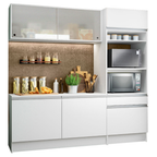 Cocina Integral Topazio Pop 1.80 m con Encimera Blanco