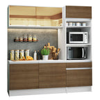 Cocina Integral Diamante Pop 1.80 m con Encimera Blanco/Marrón