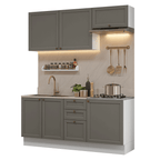 Cocina Integral Vik 1.80 Metros Blanco/Gris 01
