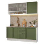Cocina Integral Vik 1.80 Metros Blanco/Verde 03