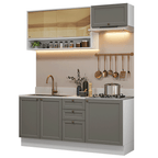 Cocina Integral Vik 1.80 Metros Blanco/Gris 05