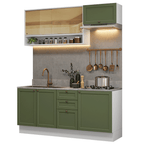 Cocina Integral Vik 1.80 Metros Blanco/Verde 05