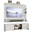 Centro de Entretenimiento para TV Metz Mesa y Panel Hasta 60 Pulgadas Blanco