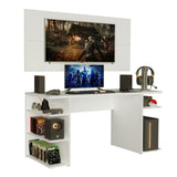 Escritorio Gamer Moderno + Panel para TV Hasta 50 Pulgadas