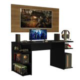 Escritorio Gamer Moderno + Panel para TV Hasta 50 Pulgadas