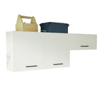 Kit 2 200 cm Gabinetes Superior de Almacenamiento para Garaje Multiuso Blanco Madesa