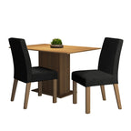 Juego de Comedor Manu Tablero Rectangular de Madera con 2 Sillas Oxford Madesa