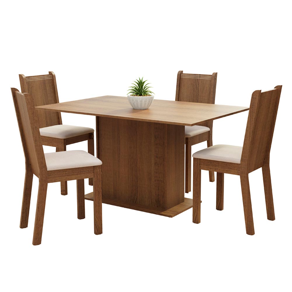 Juego de Comedor Tina con 4 Sillas