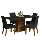 Juego de Comedor Keila Tablero Rectangular de Madera con 4 Sillas Oxford Madesa