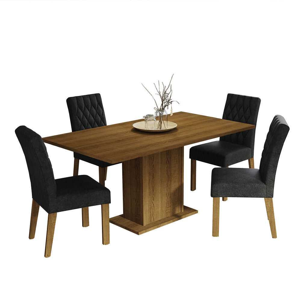 Juego de Comedor Cindy con 4 Sillas Oxford