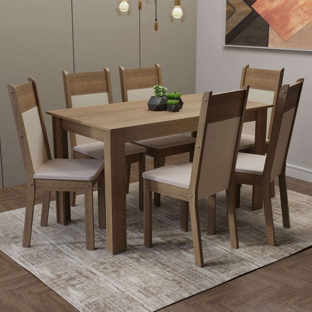 Juego de Comedor Medelin con 6 Sillas