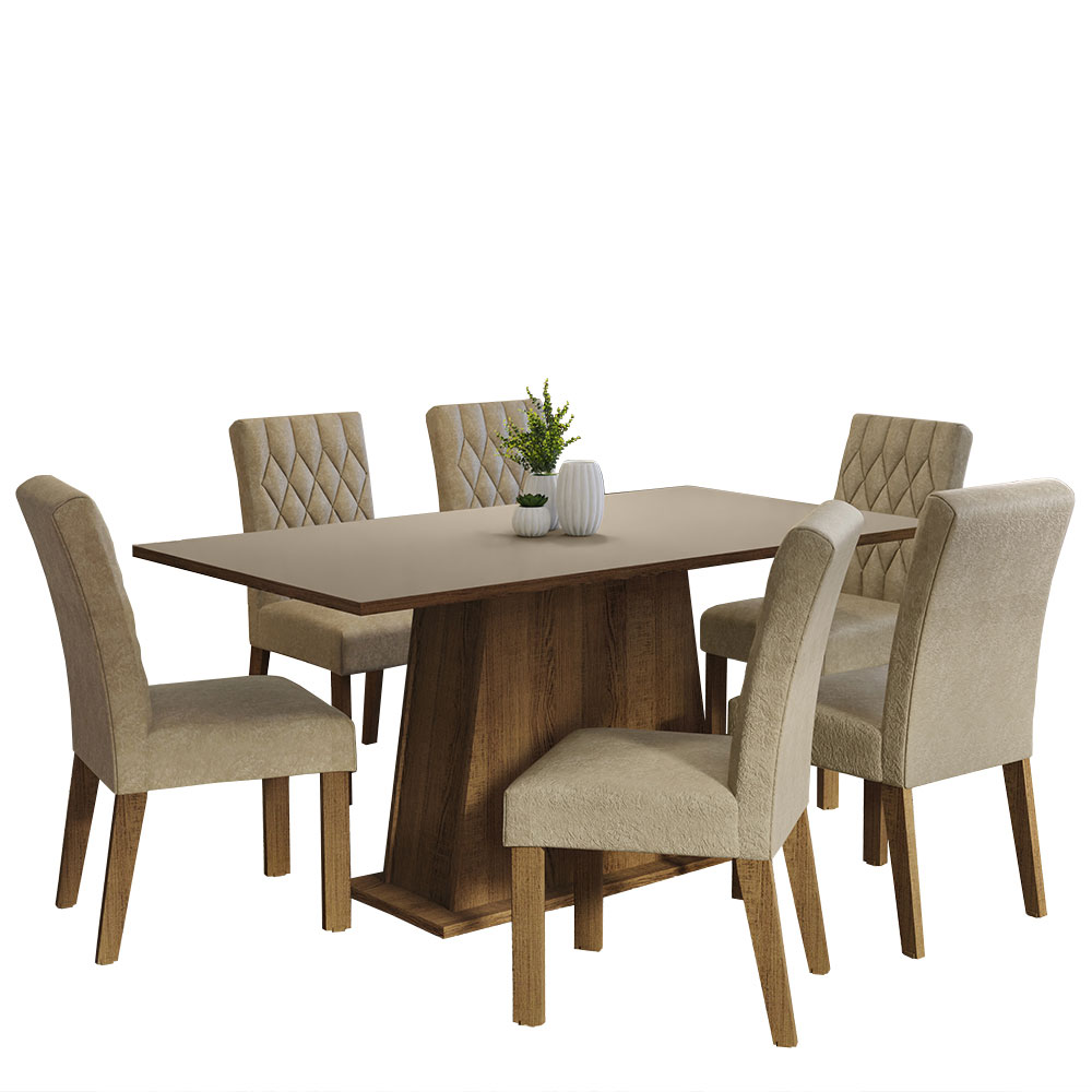Juego de Comedor Britney con 6 Sillas