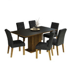 Juego de Comedor Hanna Tablero Rectangular de Madera con 6 Sillas Oxford Madesa