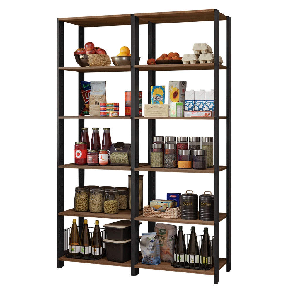 Estante Organizador Multiuso Madesa de 10 Repisas 118 cm Marrón/Negro