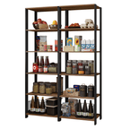 Estante Organizador Multiuso Madesa de 10 Repisas 118 cm Marrón/Negro