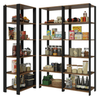 Estante Organizador Multiuso Madesa de 15 Repisas 177 cm Marrón/Negro