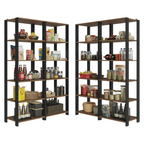Estante Organizador Multiuso Madesa de 20 Repisas 236 cm Marrón/Negro