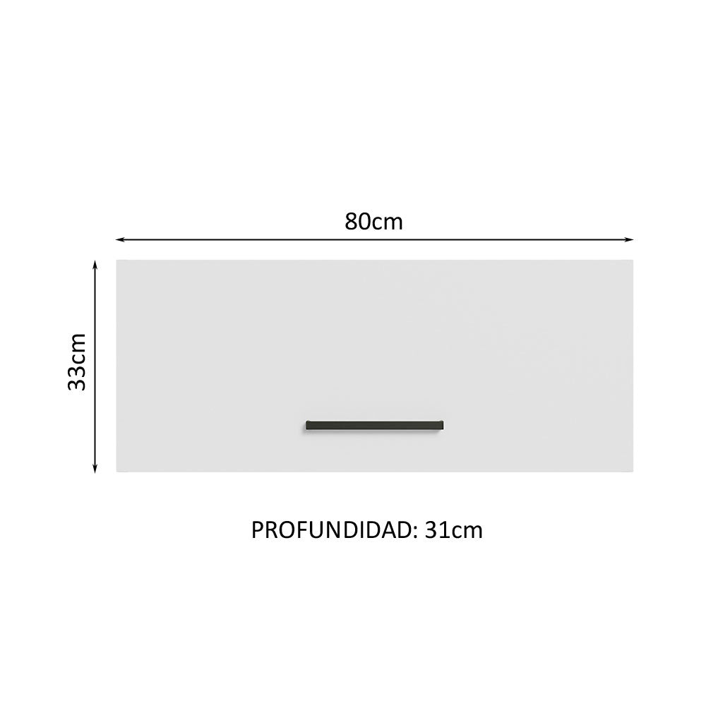 Gabinete Superior de Almacenamiento para Garaje 80 cm Multiuso Blanco Madesa