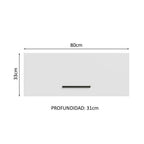 Gabinete Superior de Almacenamiento para Garaje 80 cm Multiuso Blanco Madesa
