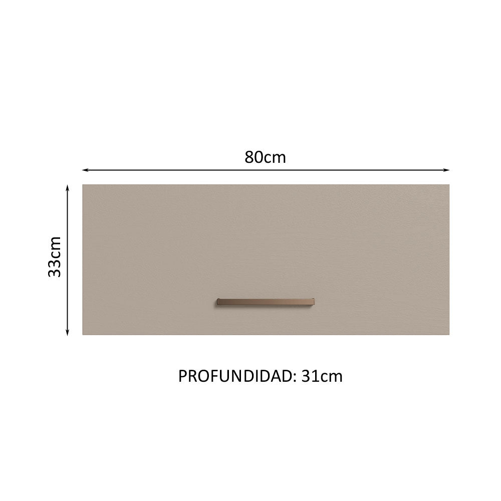 Gabinete Superior de Almacenamiento para Garaje 80 cm Multiuso Blanco/Crema Madesa