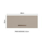 Gabinete Superior de Almacenamiento para Garaje 80 cm Multiuso Blanco/Crema Madesa