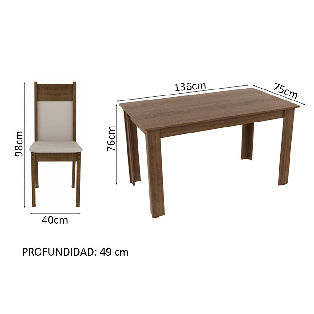 Juego de Comedor Honduras con 6 Sillas