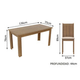 Juego de Comedor Rosie con 4 Sillas