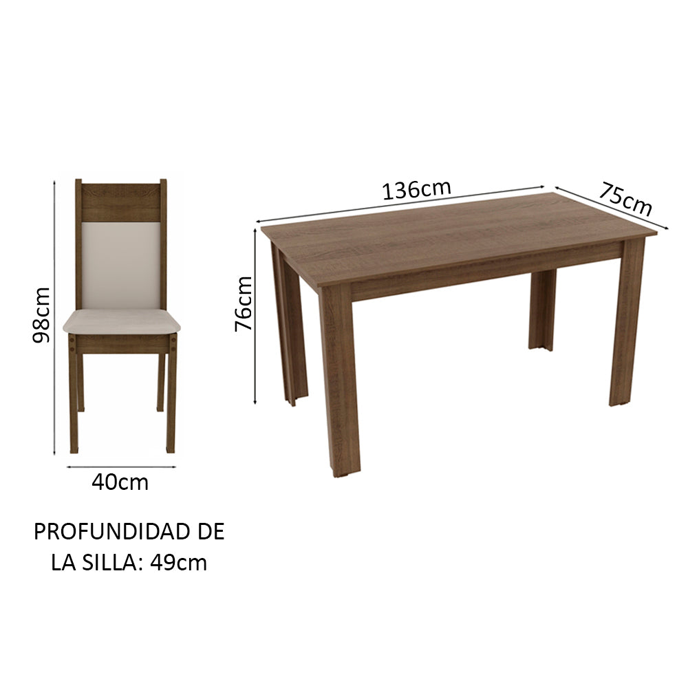 Juego de Comedor Jaíne con 6 Sillas