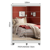 Closet Luke con Patas 2 Puertas Corredizas con Espejos