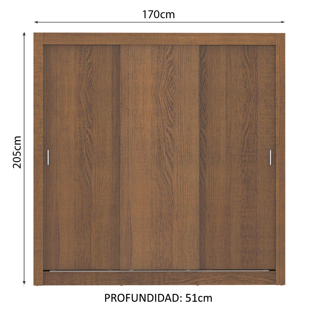 Closet Monaco 3 Puertas Corredizas