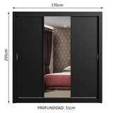 Closet Monaco 3 Puertas Corredizas 1 Espejo