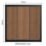 Closet Monaco 3 Puertas Corredizas