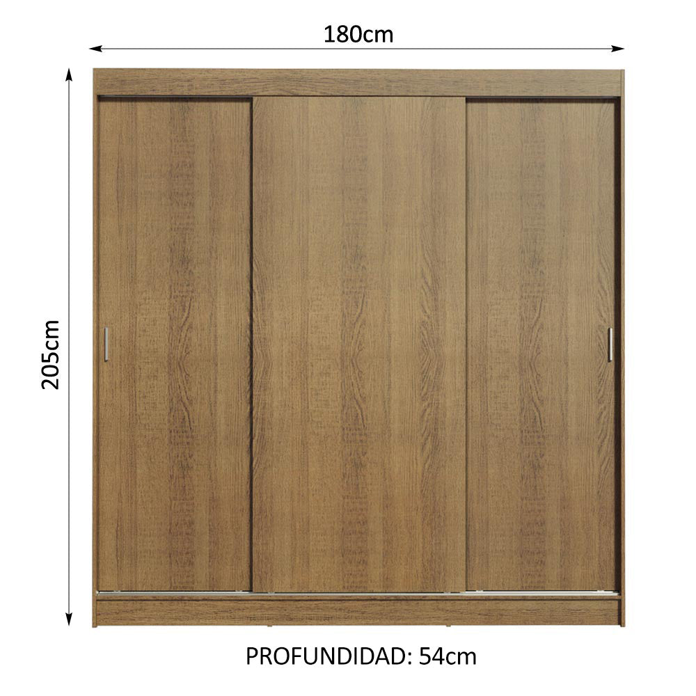 Closet Reno 3 Puertas Corredizas 4 Cajones