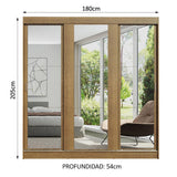 Closet Reno 3 Puertas Corredizas con Espejos