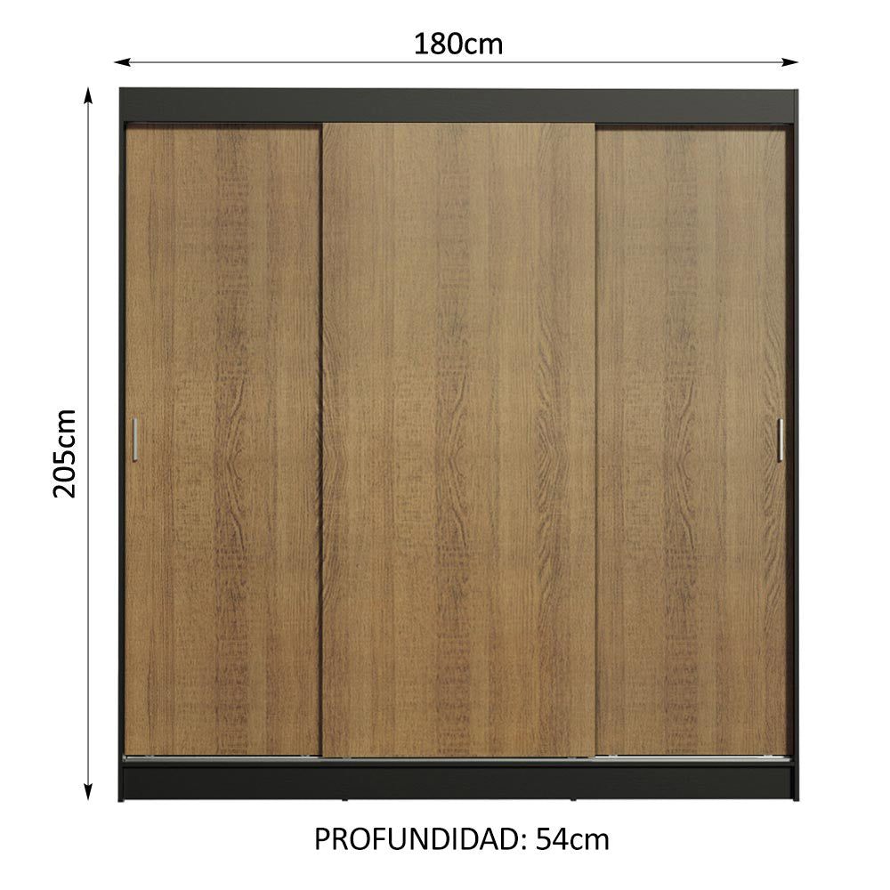 Closet Reno 3 Puertas Corredizas 4 Cajones