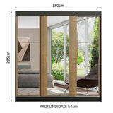 Closet Reno 3 Puertas Corredizas con Espejos