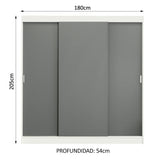 Closet Reno 3 Puertas Corredizas 4 Cajones