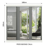 Closet Reno 3 Puertas Corredizas con Espejos