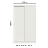 Closet Tokio 2 Puertas Corredizas 2 Cajones