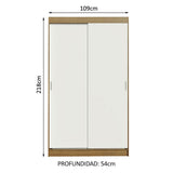 Closet Tokio 2 Puertas Corredizas 2 Cajones